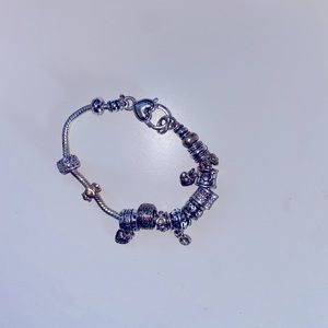 Silver charm bracelet